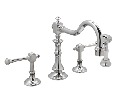 Huntington Brass Kitchen Faucets - Platinum Series K2560301 - Monarch Widespread with Side Spray - Chrome